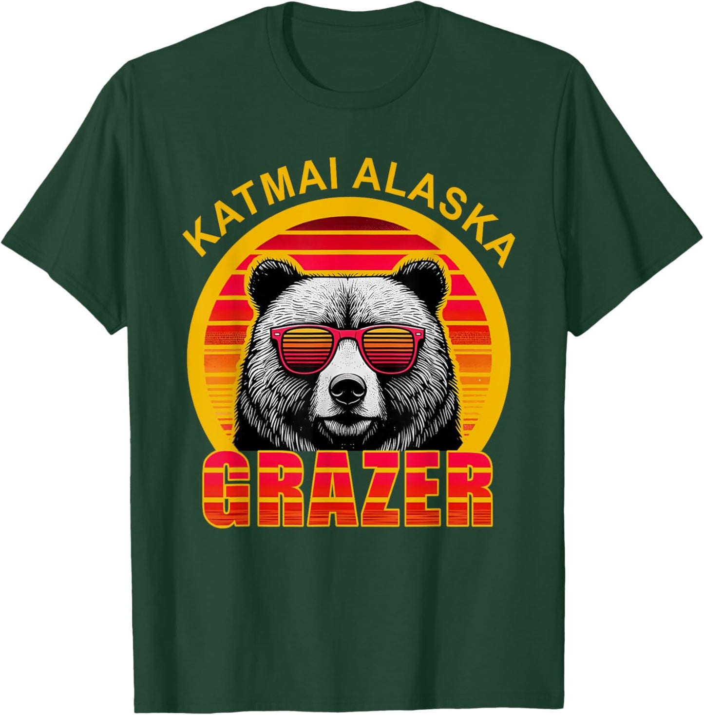 Katmai Alaska Grazer Vintage Fat Bear Week 2024 T-Shirt - T-Shirt | Forest