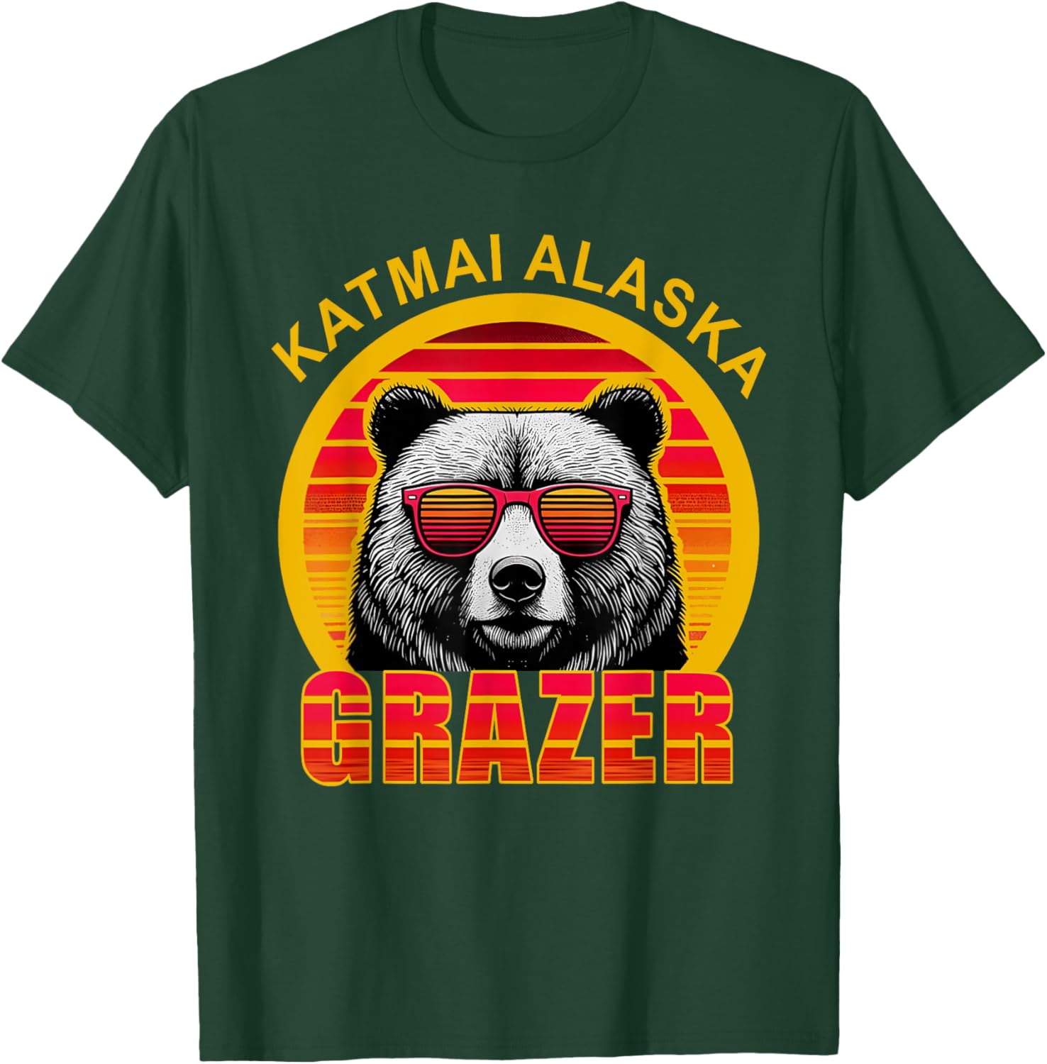 Katmai Alaska Grazer Vintage Fat Bear Week 2024 T-Shirt - T-Shirt | Forest