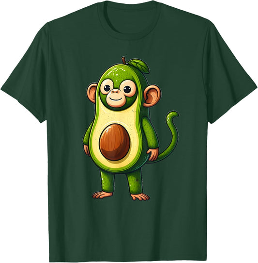 Avocado Monkey T-Shirt - T-Shirt | Forest