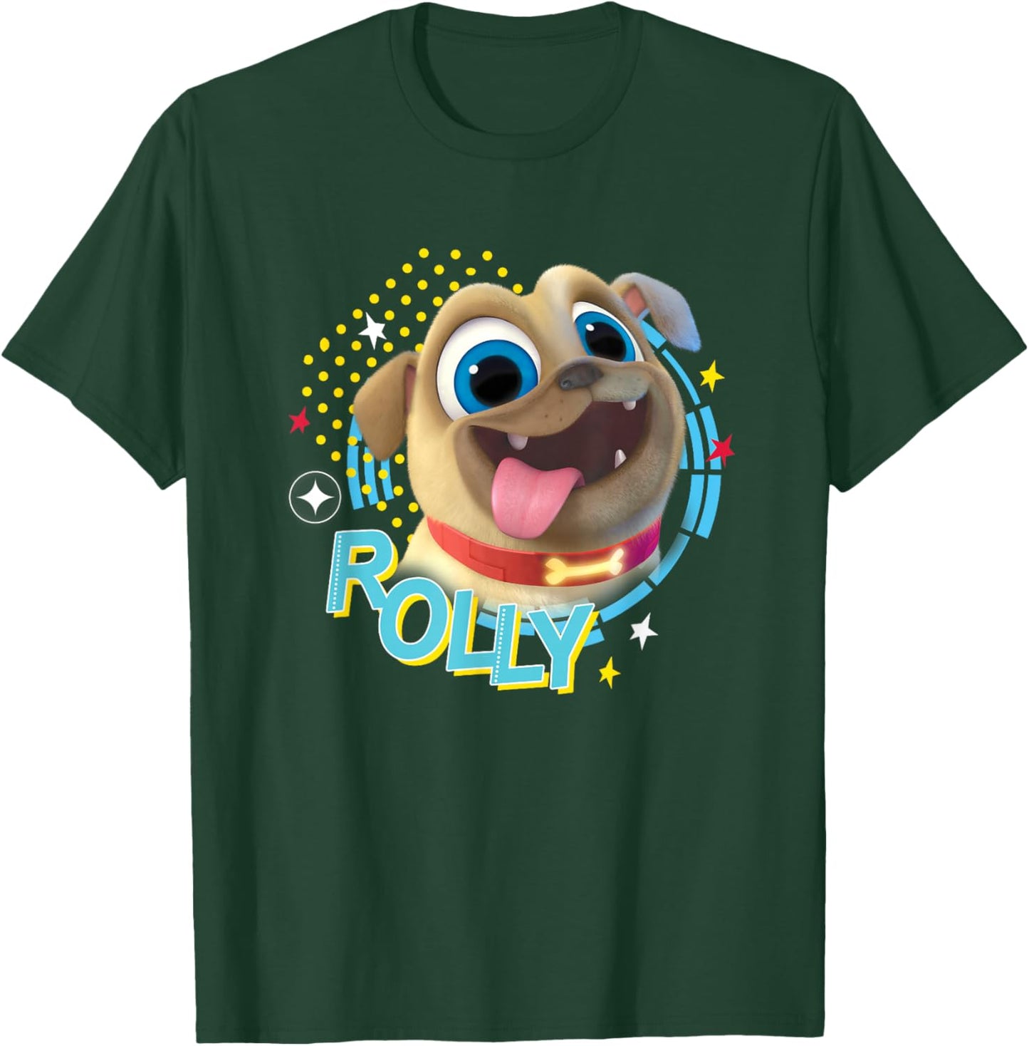 Disney Puppy Dog Pals Awesome Happy Rolly Big Chest Portrait T-Shirt - T-Shirt | Forest
