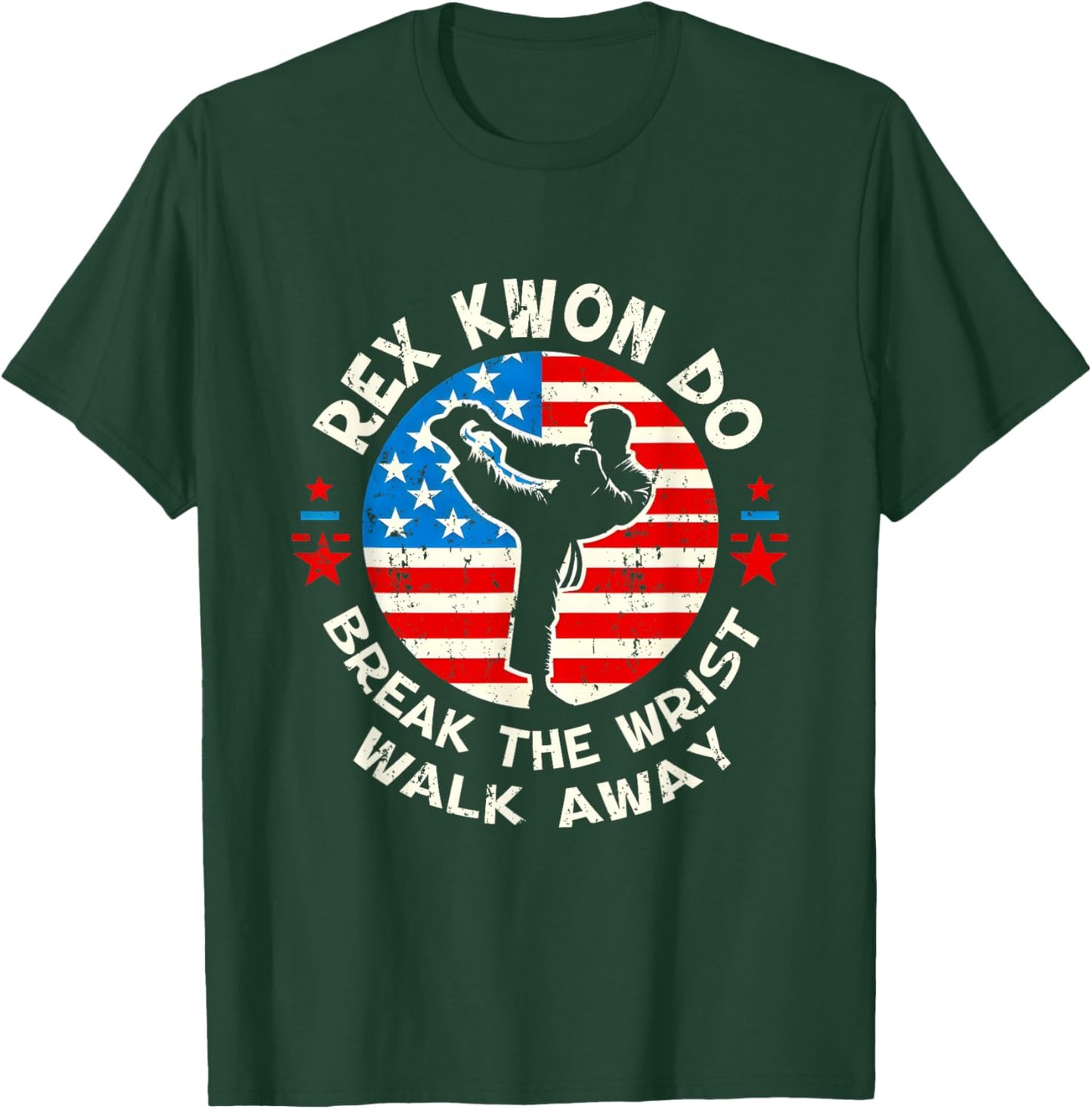 Rex Kwon Do American Flag Taekwondo Martial Art Sport T-Shirt - T-Shirt | Forest