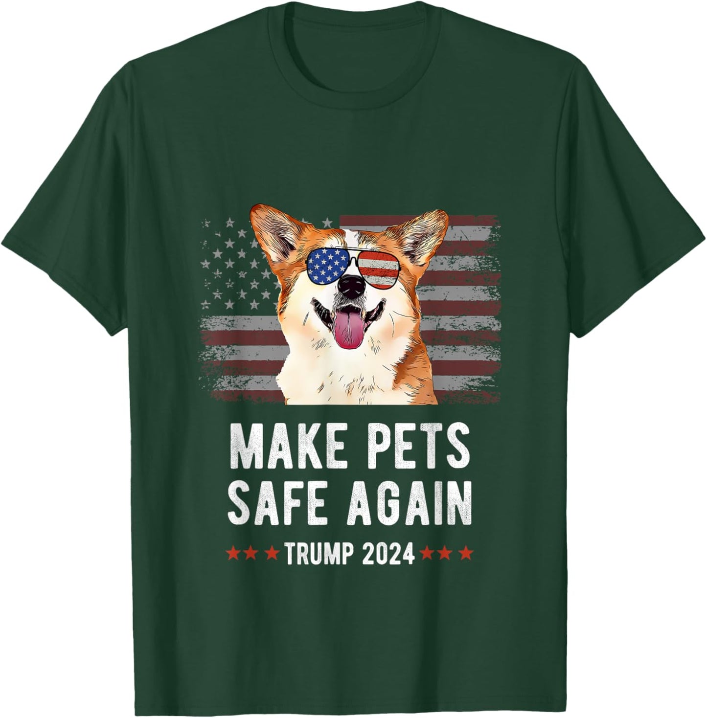 Make Pets Safe Again Corgi Dog Trump 2024 Women T-Shirt - T-Shirt | Forest