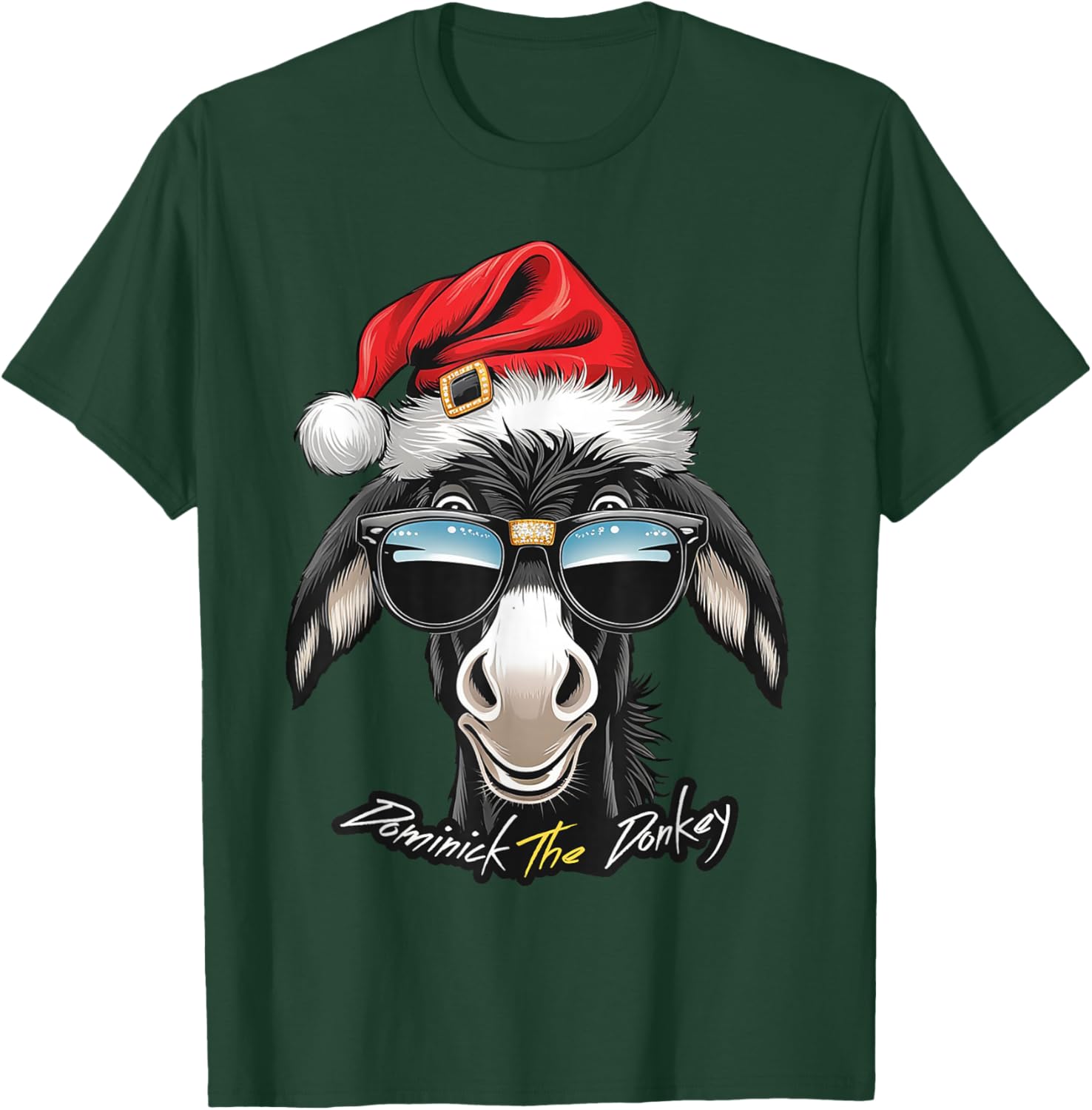DONKEY FUNNY Dominick The Donkey Funny - -Adults, Blue, Small, Short Sleeve T-Shirt - T-Shirt | Forest