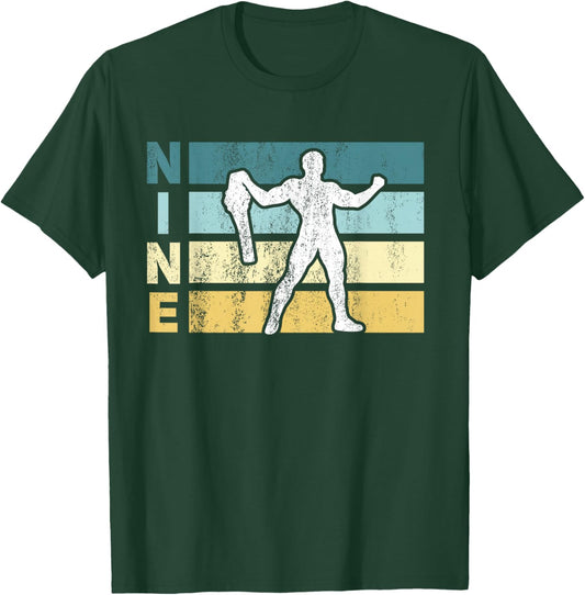 9th Wrestling Birthday Party Retro 9 Year Old Wrestler T-Shirt - T-Shirt | Forest