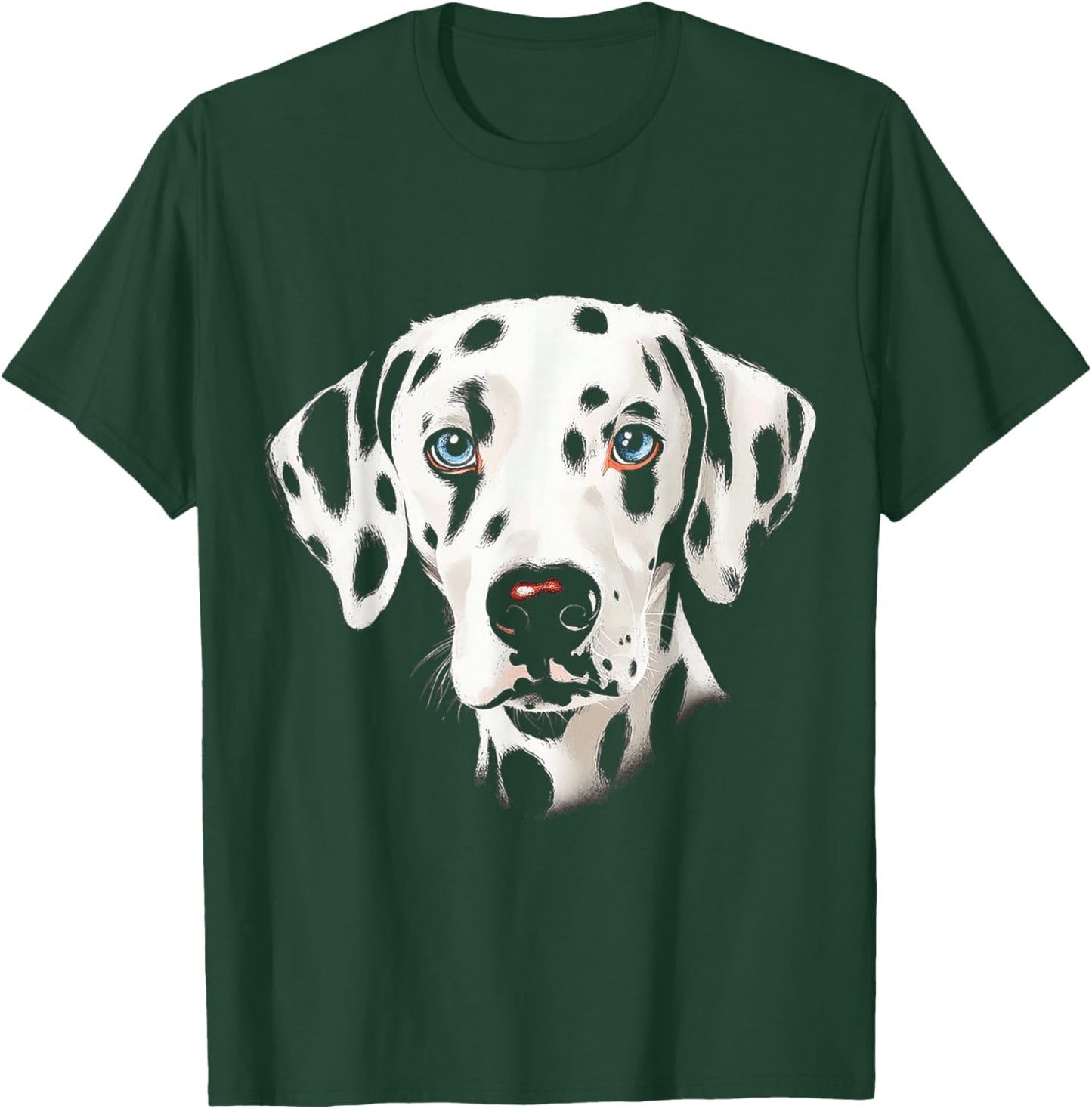 Dalmatian Dog Motif Pet Illustration Blue Eyes Dalmatian Women Kids T-Shirt - T-Shirt | Forest