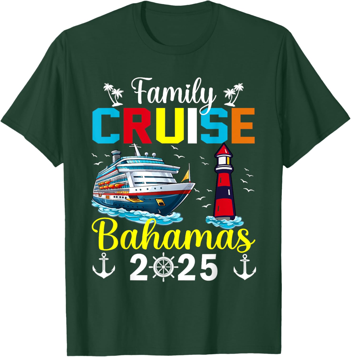 Bahamas Vacation Trip Matching Family Cruise Bahamas 2025 T-Shirt - T-Shirt | Forest