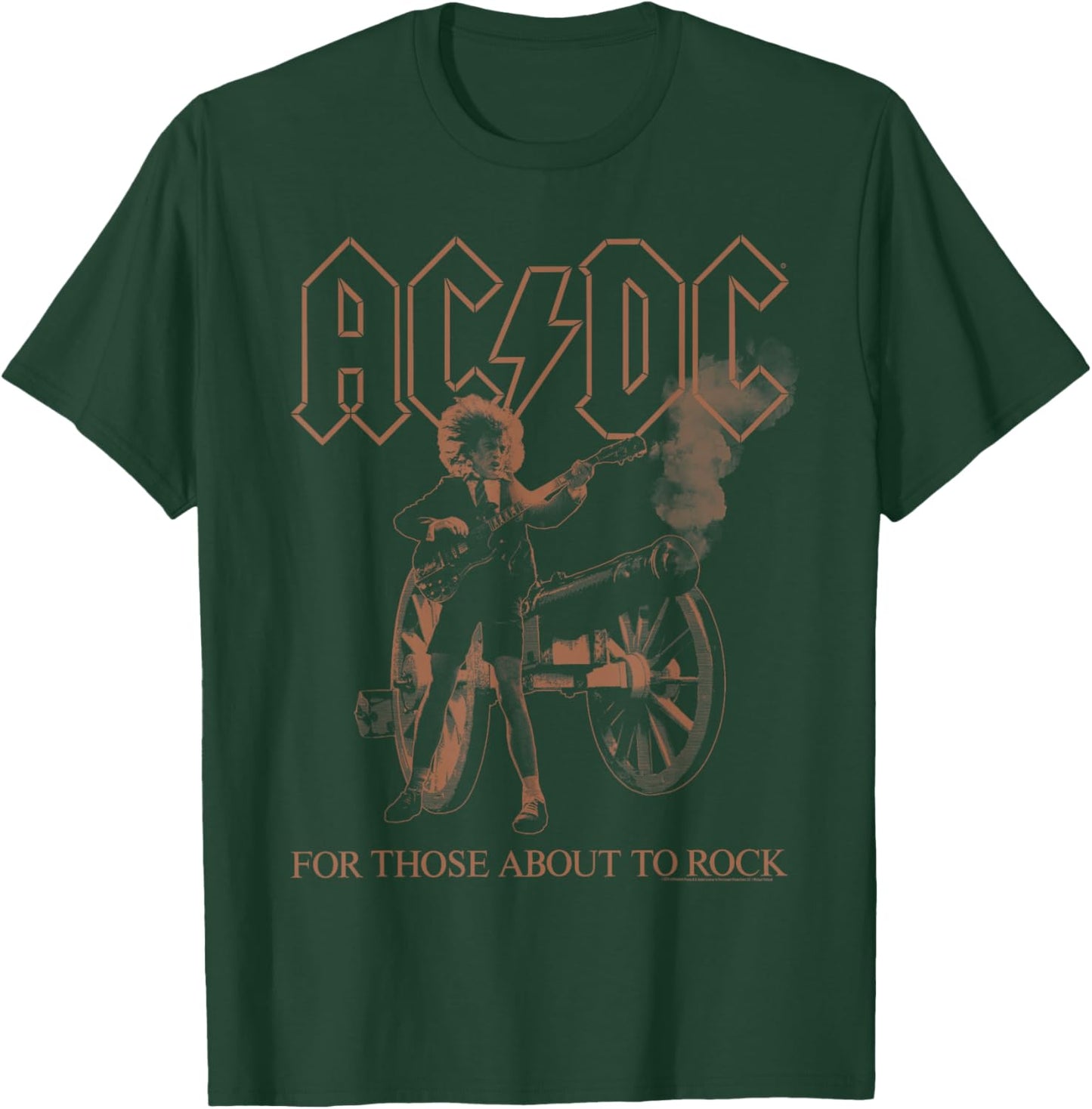 AC/DC For Those About To Rock Angus Photo by Michael Putland T-Shirt - T-Shirt | Forest