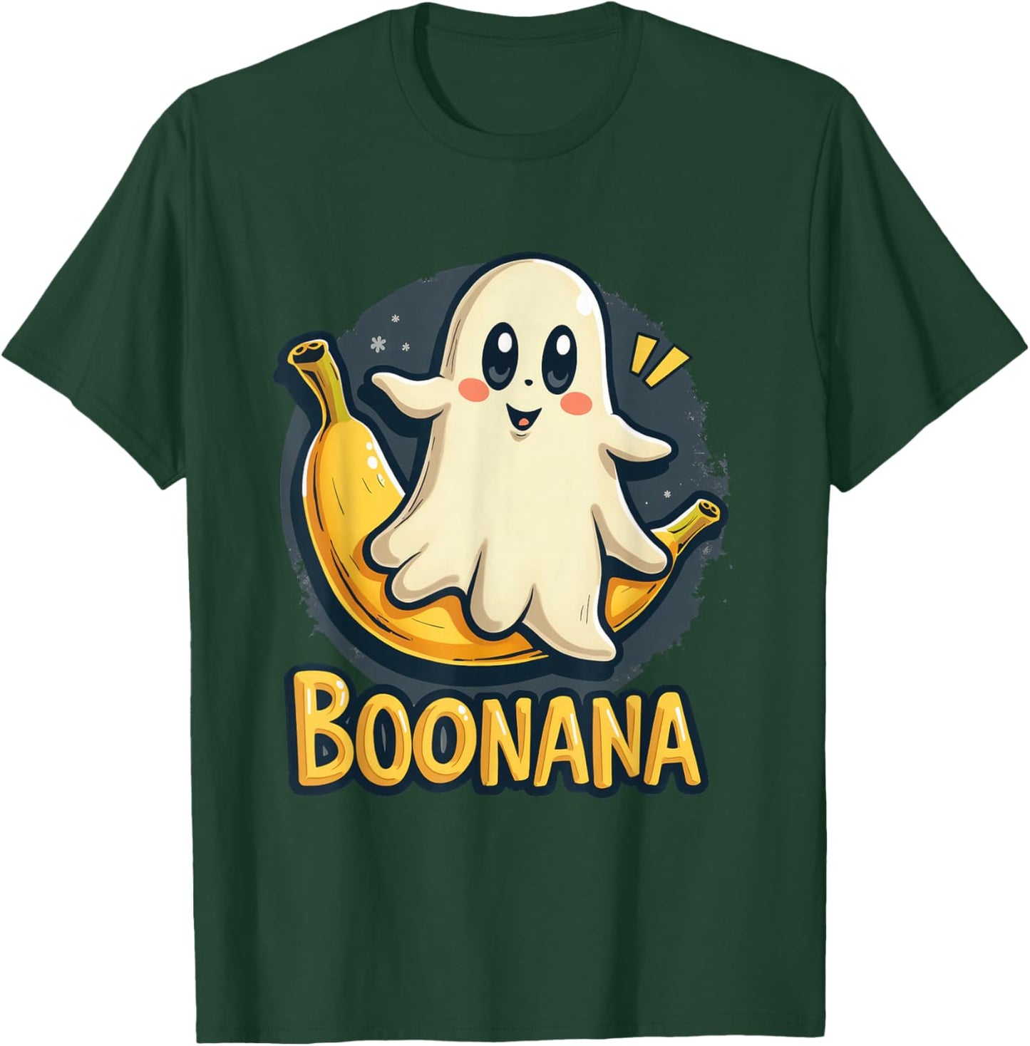 Boonana Halloween Cute Ghost Banana Fun Spooky Kawaii T-Shirt - T-Shirt | Forest