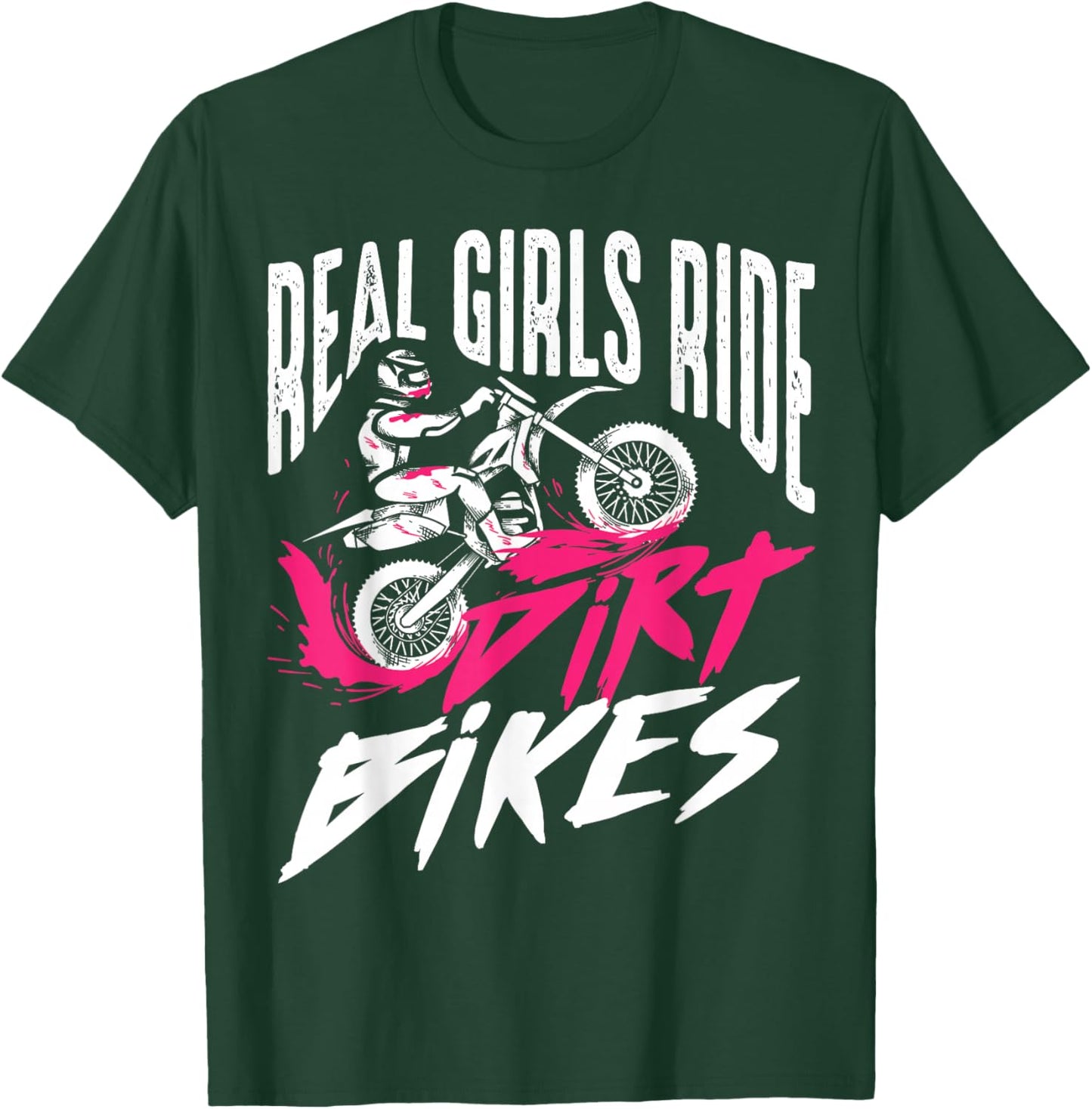 Cool Dirt Bike Art Girls Motocross Racing Dirtbike T-Shirt - T-Shirt | Forest