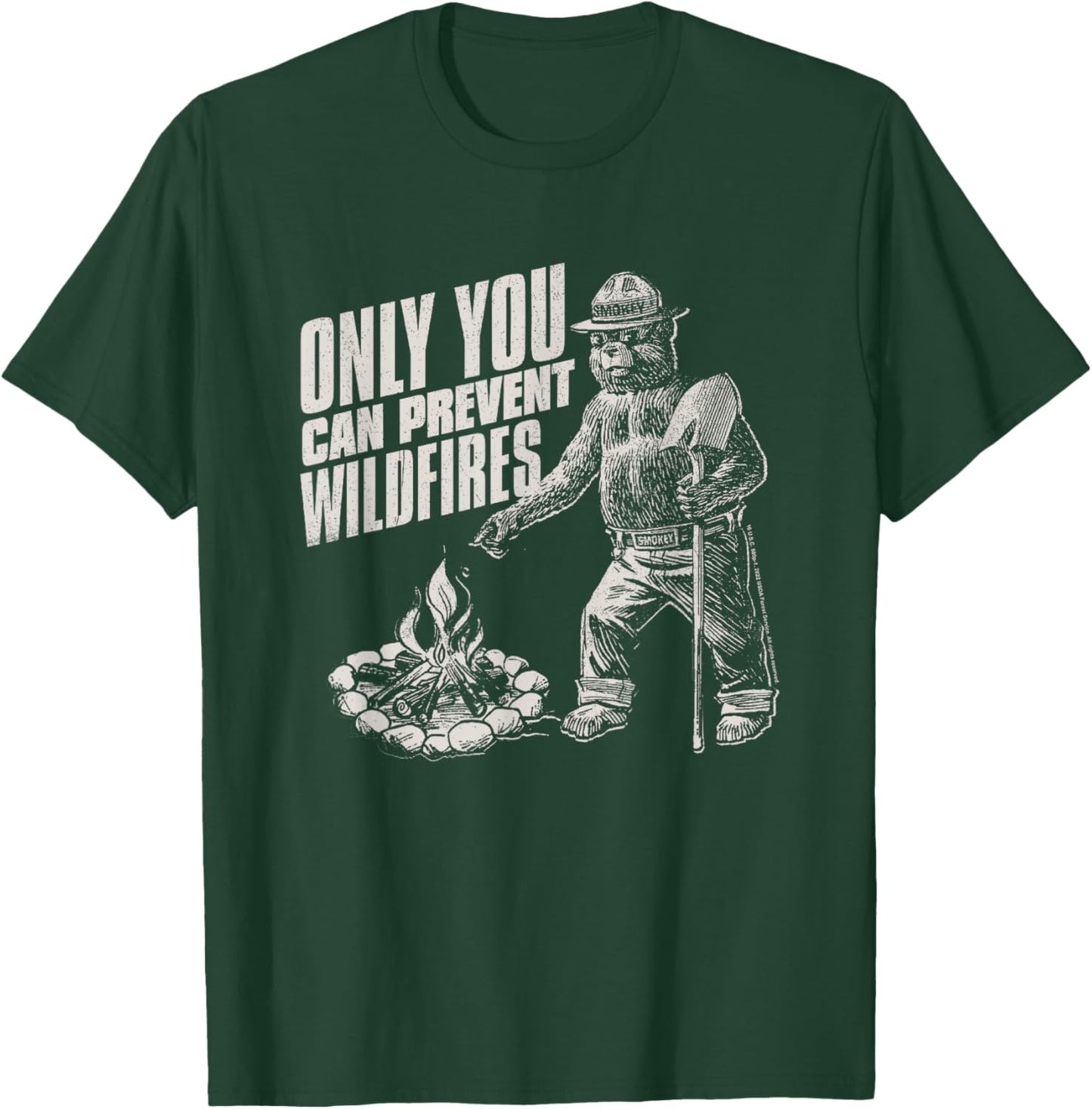 Smokey Bear Only You Can Prevent Forest Fires Distressed T-Shirt - T-Shirt | Forest