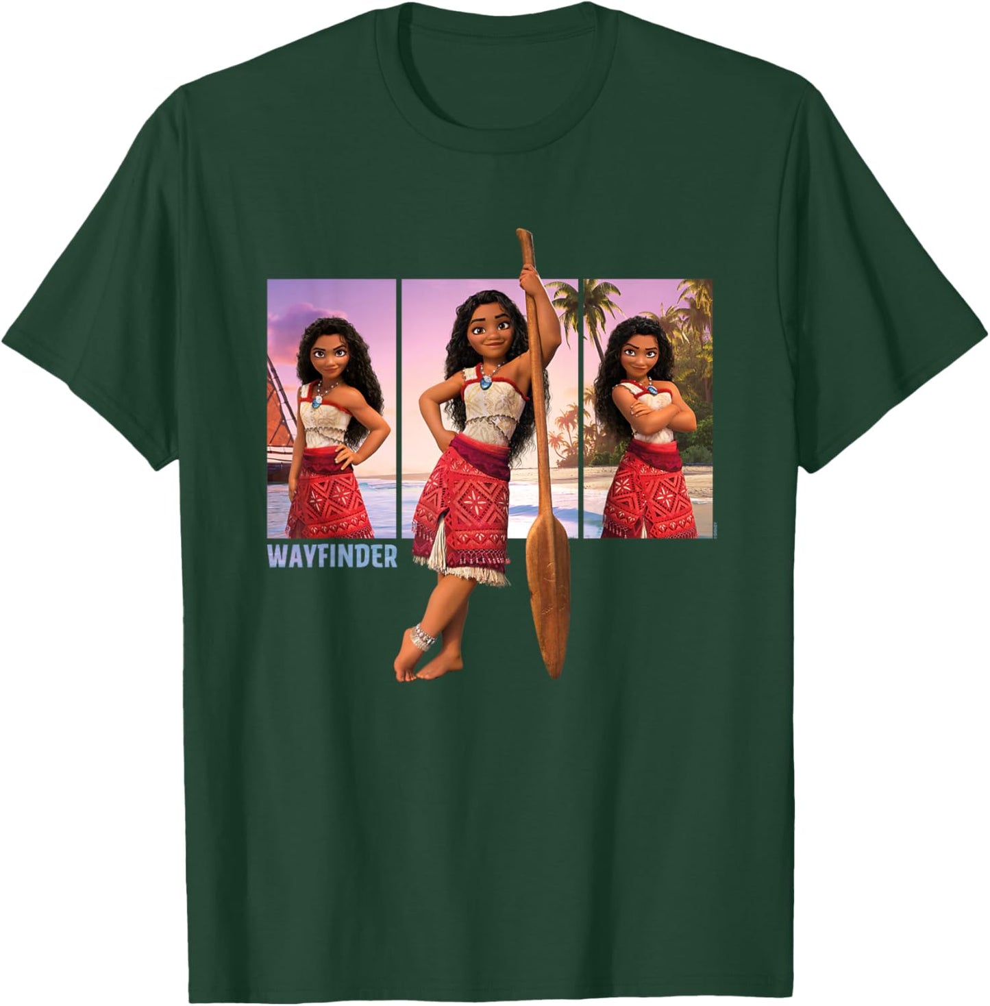 Disney Moana 2 Wayfinder Moana with Oar Pose Trio T-Shirt - T-Shirt | Forest