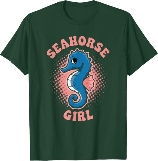 Seahorse Girl Seahorse Lover Funny Halloween Costume T-Shirt - T-Shirt | Forest