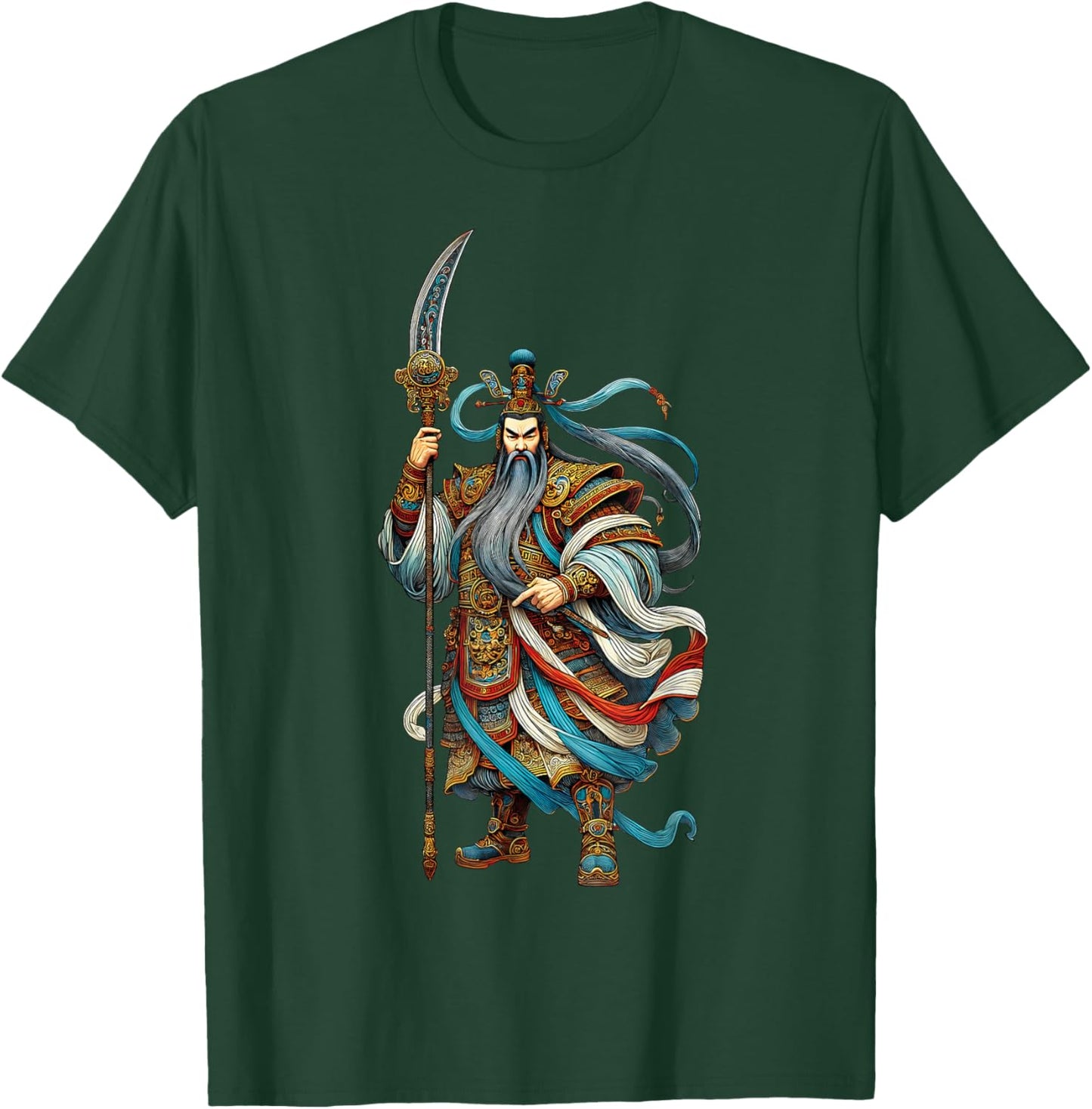 Guan Yu Chinese Warrior God Romance of Three Kingdoms T-Shirt - T-Shirt | Forest