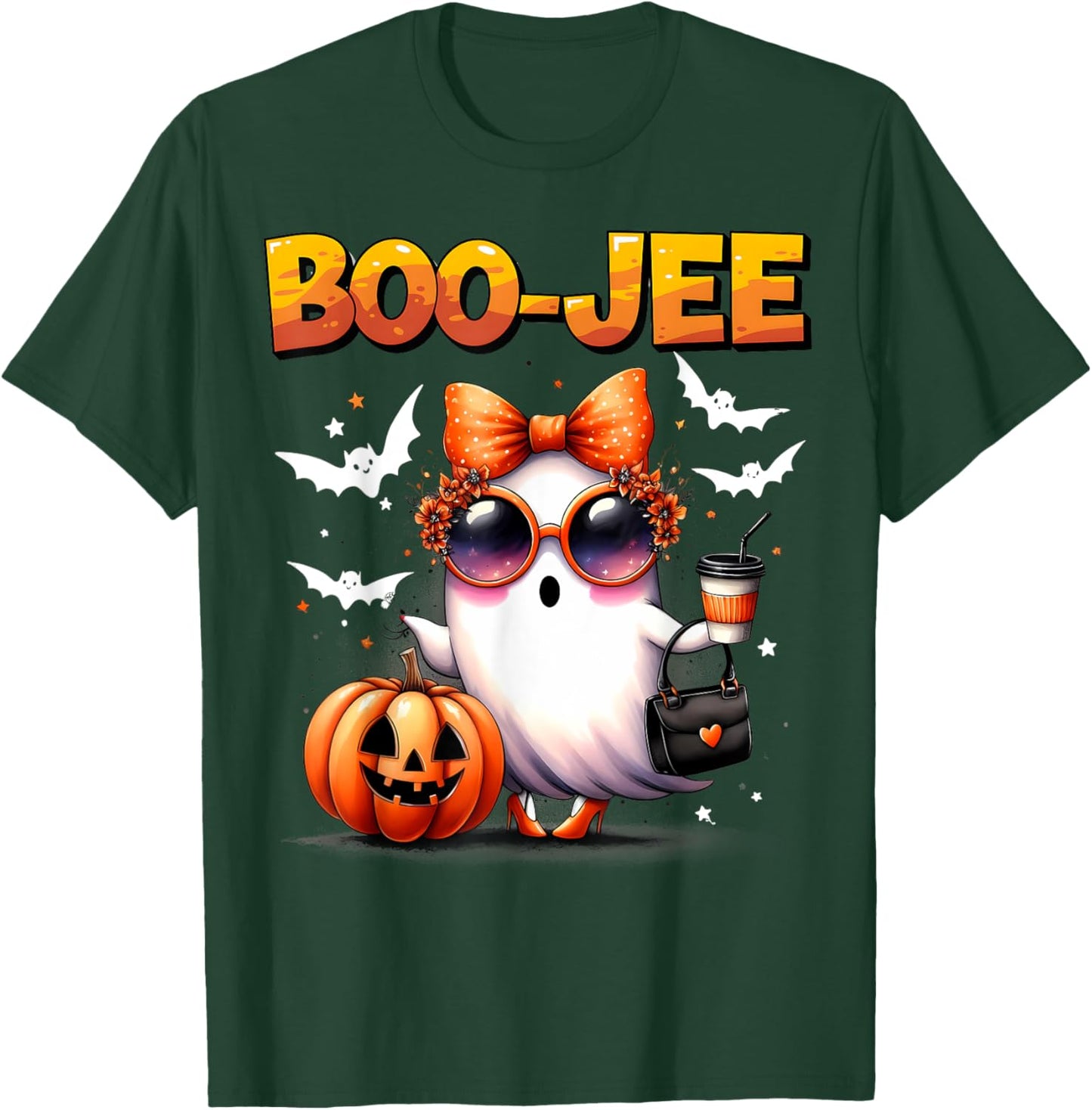 Funny Boo-Jee Ghost Halloween Boo Jee Ghost Spooky Season T-Shirt - T-Shirt | Forest