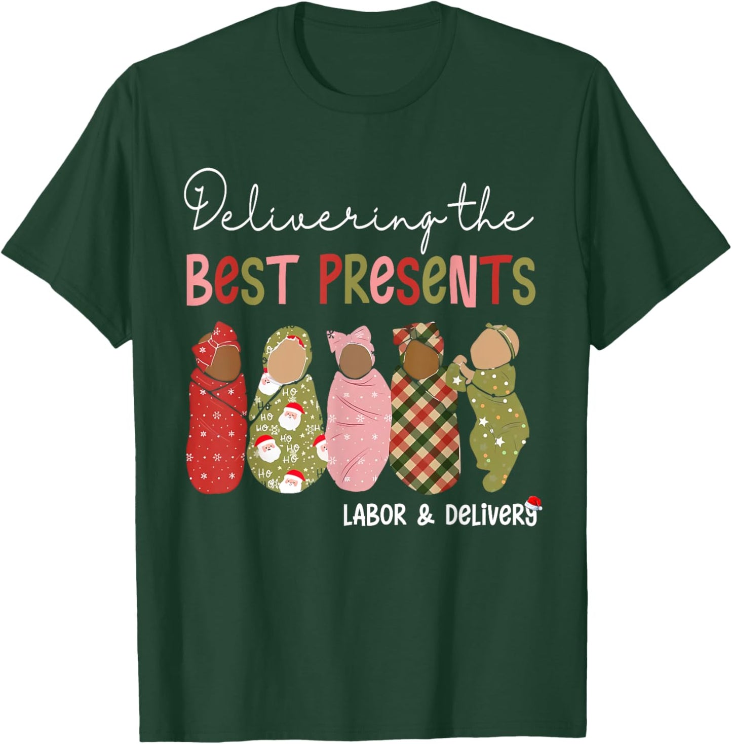 Labor and Delivery L&D Nurse Costume - -Adults Nurses - Black - Short Sleeve - - Funny Gift Labor and Delivery Nurse T-Shirt - T-Shirt | Forest