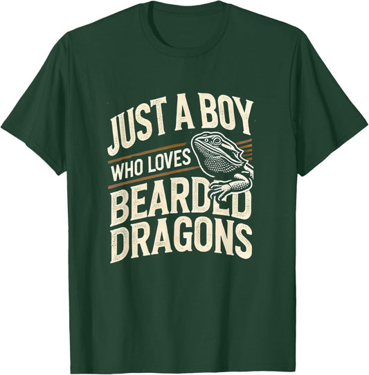 Bearded Dragon Shirt Boys Pogona Reptile Bearded Dragons T-Shirt - T-Shirt | Forest