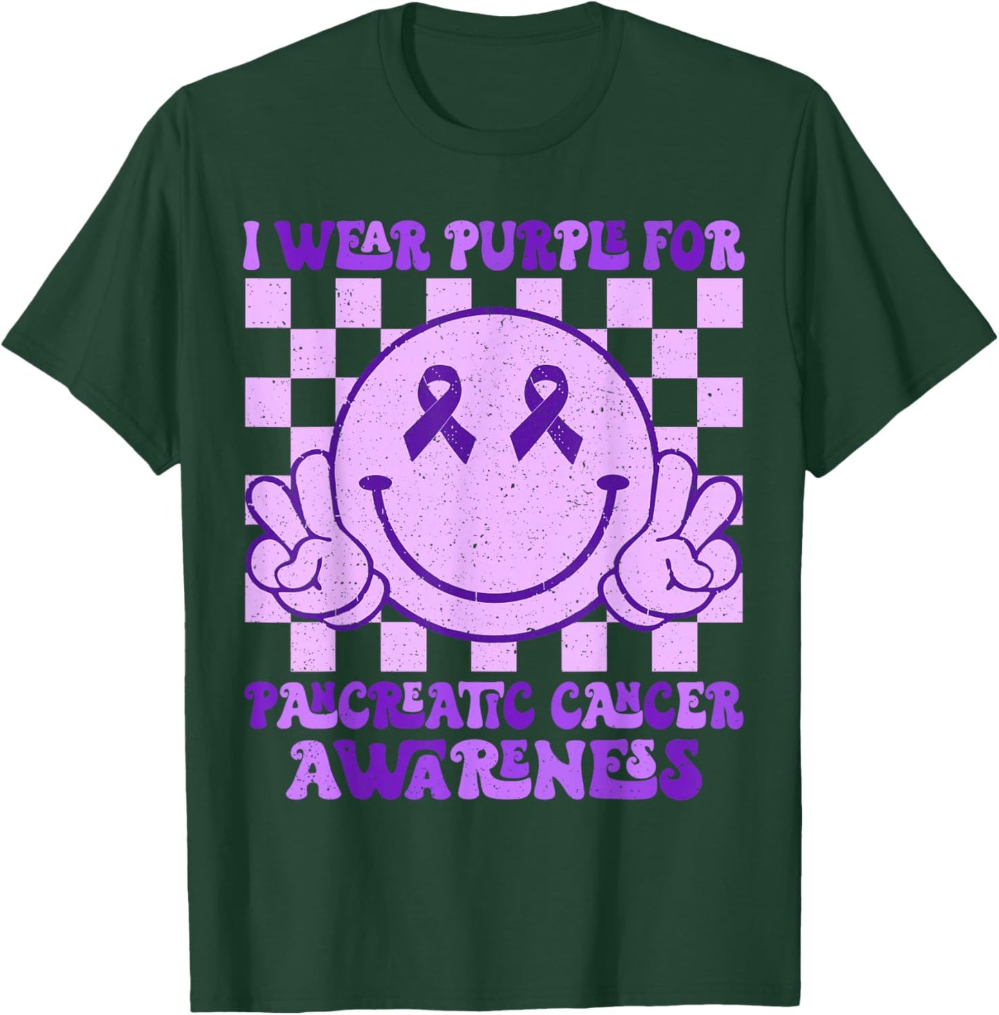 I Wear Purple For Pancreatic Cancer Awareness Men Women kids T-Shirt - T-Shirt | Forest