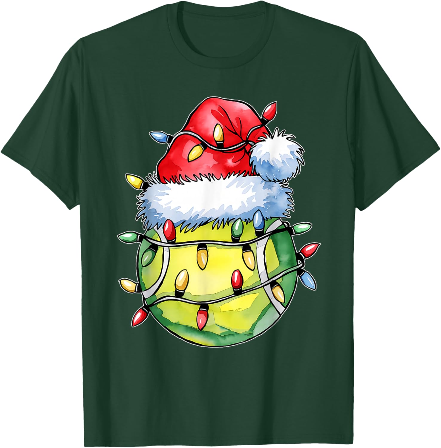 Santa Sports Design Boys Christmas Tennis Player T-Shirt - T-Shirt | Forest