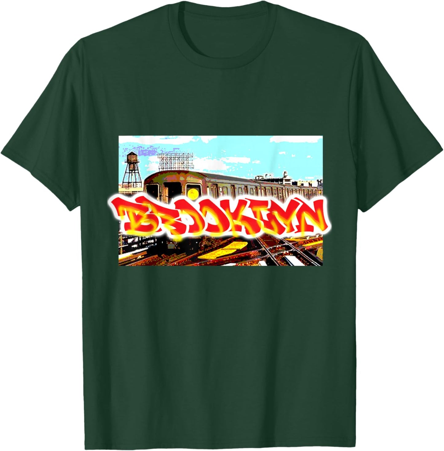 Brooklyn New York Hip Hop NYC Old School Subway Graffiti T-Shirt - T-Shirt | Forest