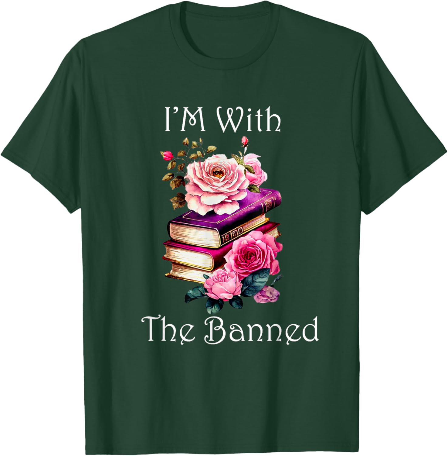 Funny I'm With The Banned" Banned Books Colorful Literary Fr T-Shirt - T-Shirt | Forest