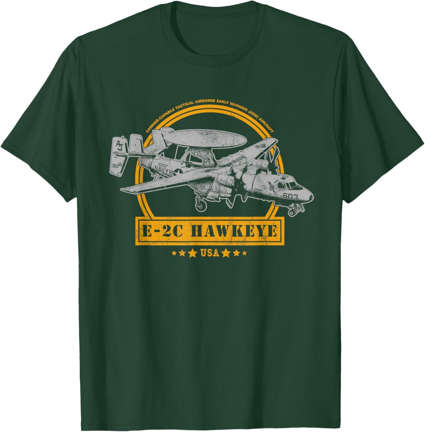 E-2 Hawkeye Aircraft T-Shirt - T-Shirt | Forest