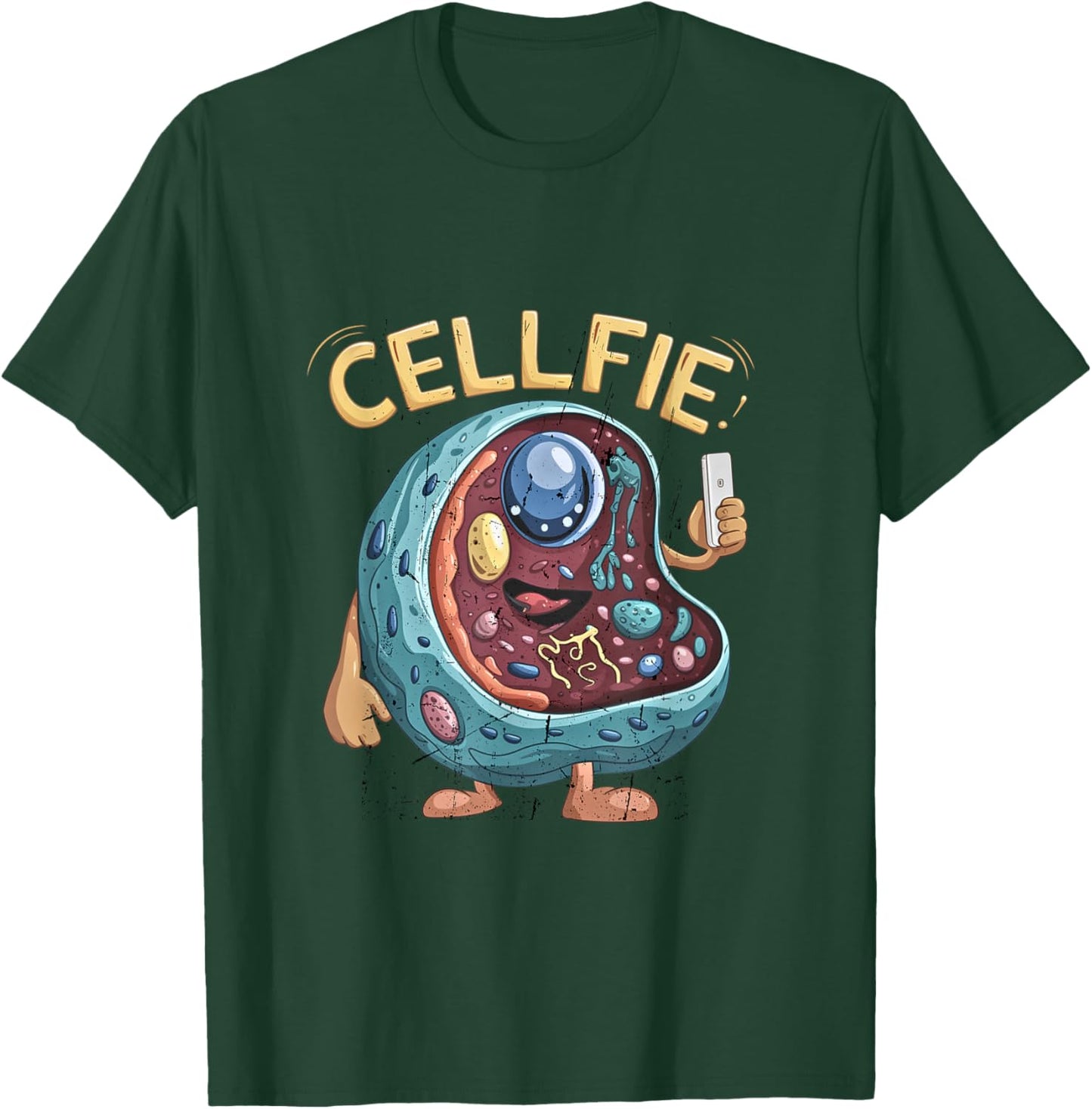 Cell Fie Funny Design Science Biology Teacher T-Shirt - T-Shirt | Forest
