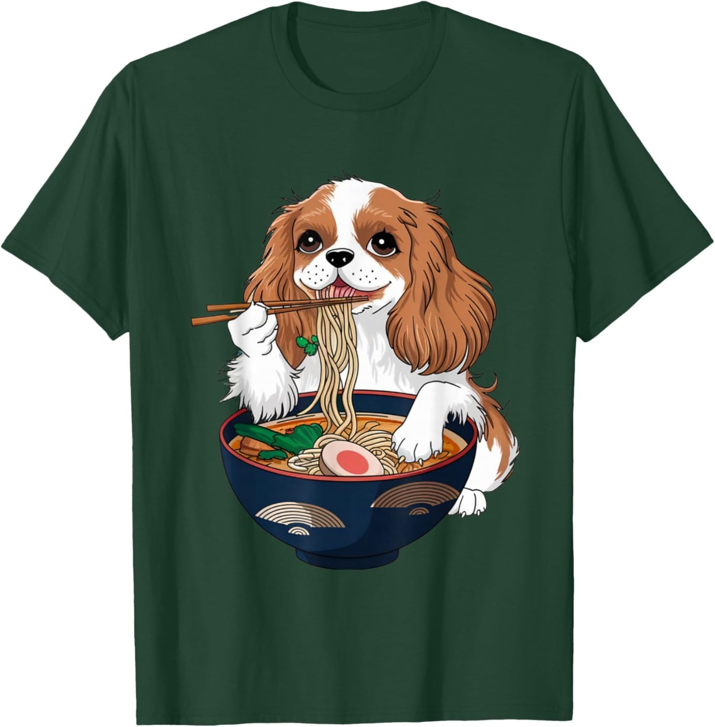 Cavalier King Charles Spaniel Ramen T-Shirt - T-Shirt | Forest