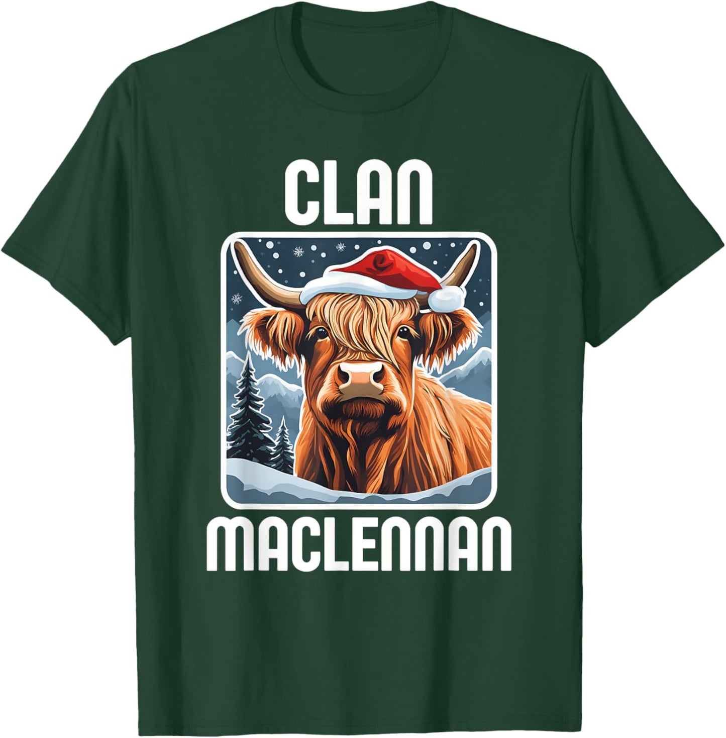 MacLennan Clan Christmas Holidays Scottish Family Name Party T-Shirt - T-Shirt | Forest