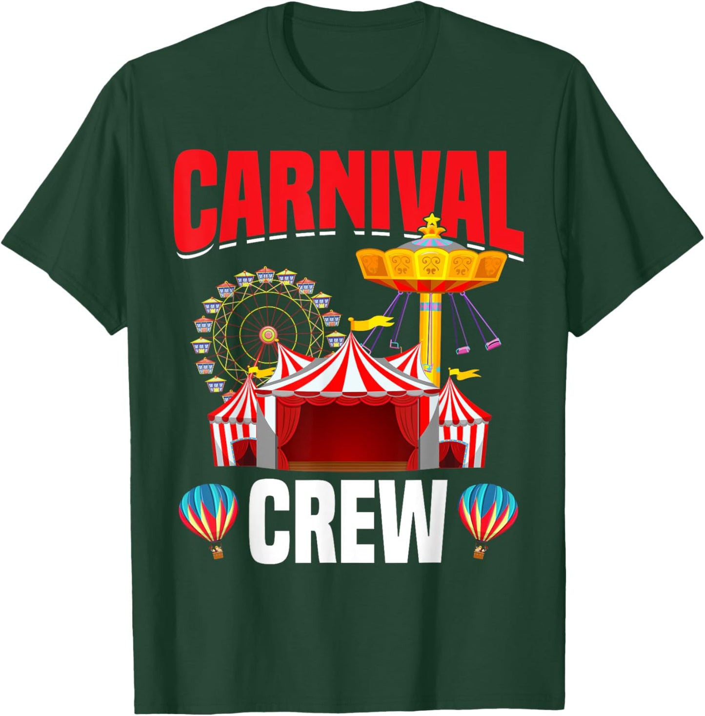 Carnival Crew Funny Circus Staff Costume Circus Theme Party T-Shirt - T-Shirt | Forest