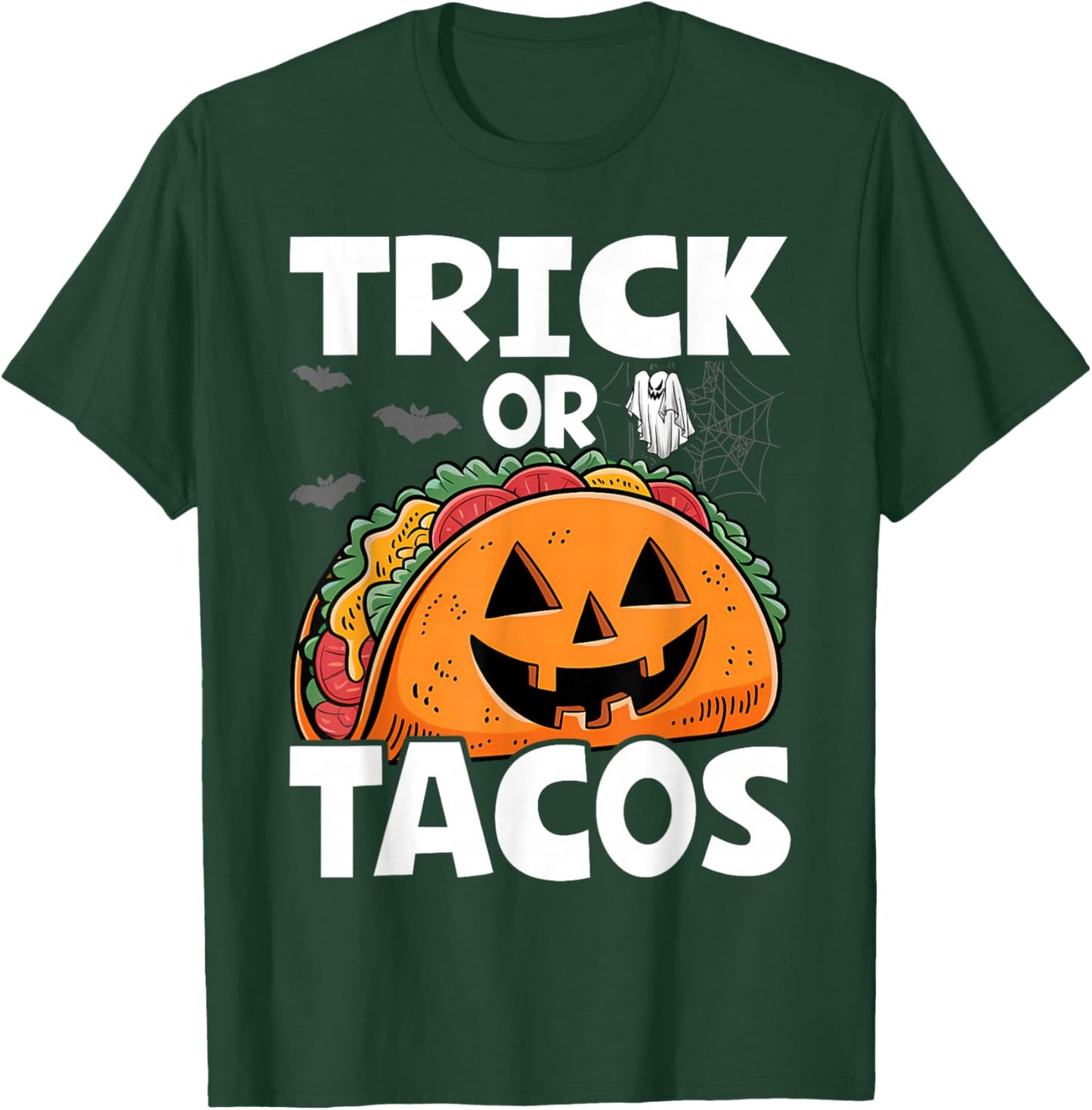 Halloween Trick Or Tacos Mexican Food Costume Men Women Kids T-Shirt - T-Shirt | Forest