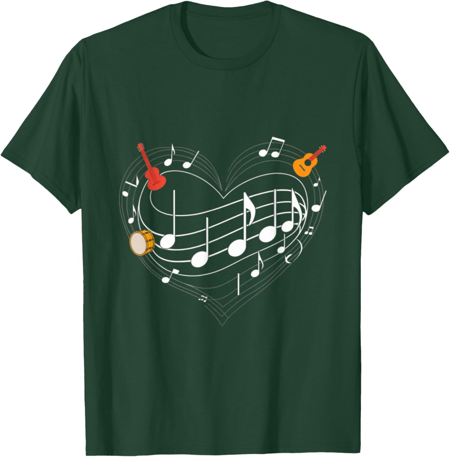 I Heart Music Musical Heart I Love Music Memes T-Shirt - T-Shirt | Forest