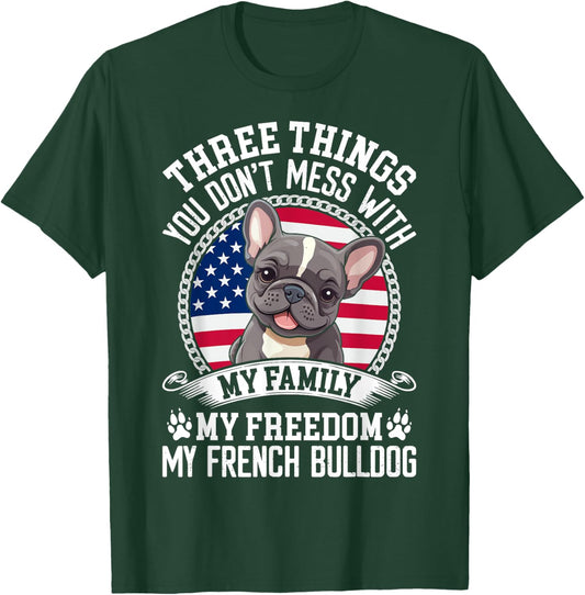 Patriotic French Bulldog American Flag Dog Paw 4th Of July Men Women Kids T-Shirt - T-Shirt | Forest