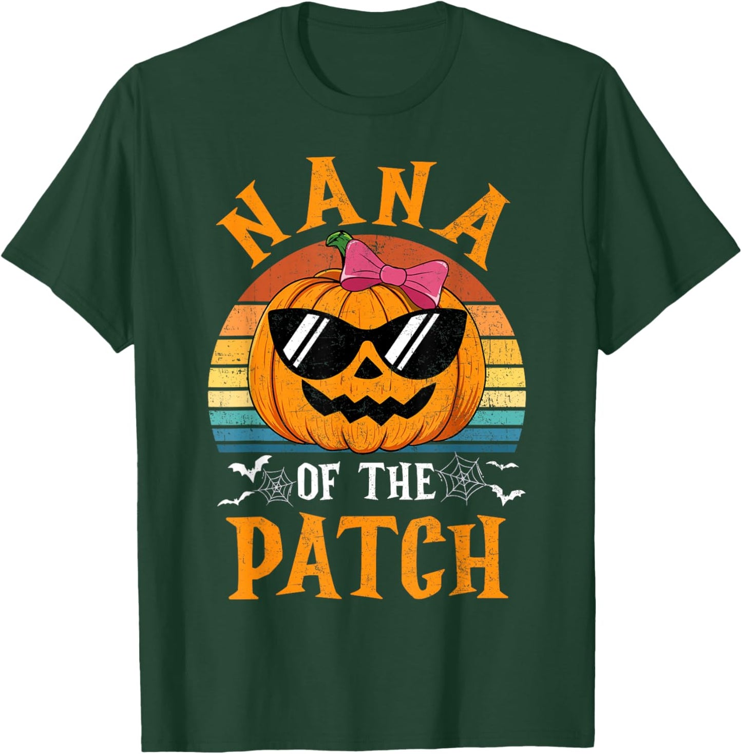 Pumpkin Nana Of The Patch Halloween Costume Family T-Shirt - T-Shirt | Forest