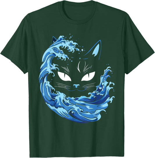 Blue Cats Wave For Kamala Funny Blue Wave Of Cat Ladies T-Shirt - T-Shirt | Forest