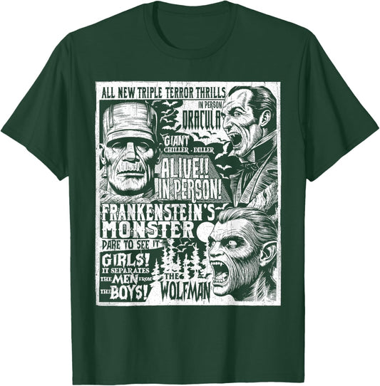 Vintage Horrorfest Movie Poster Terror Old Time Halloween T-Shirt - T-Shirt | Forest