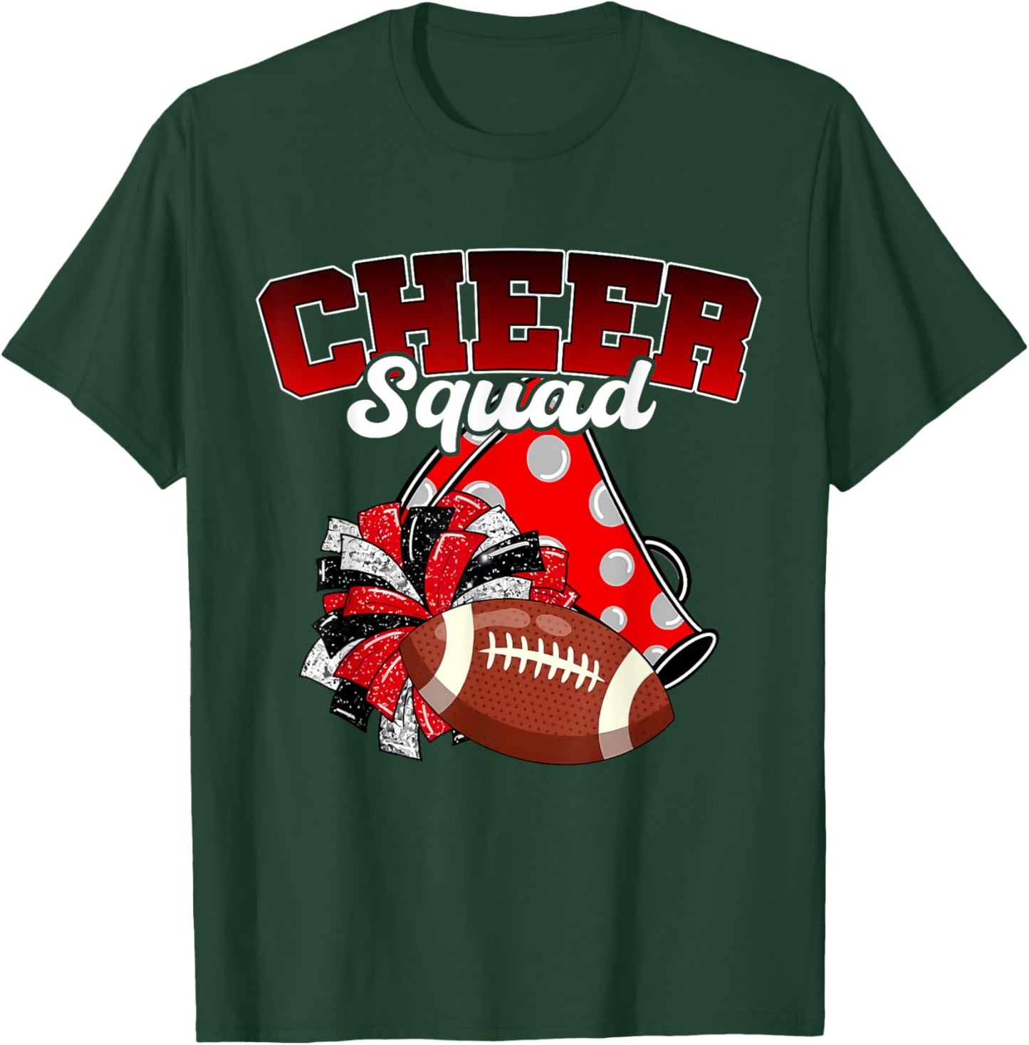 Cheer Squad Funny Shirt Cheerleader Cheerleading Red Women T-Shirt - T-Shirt | Forest