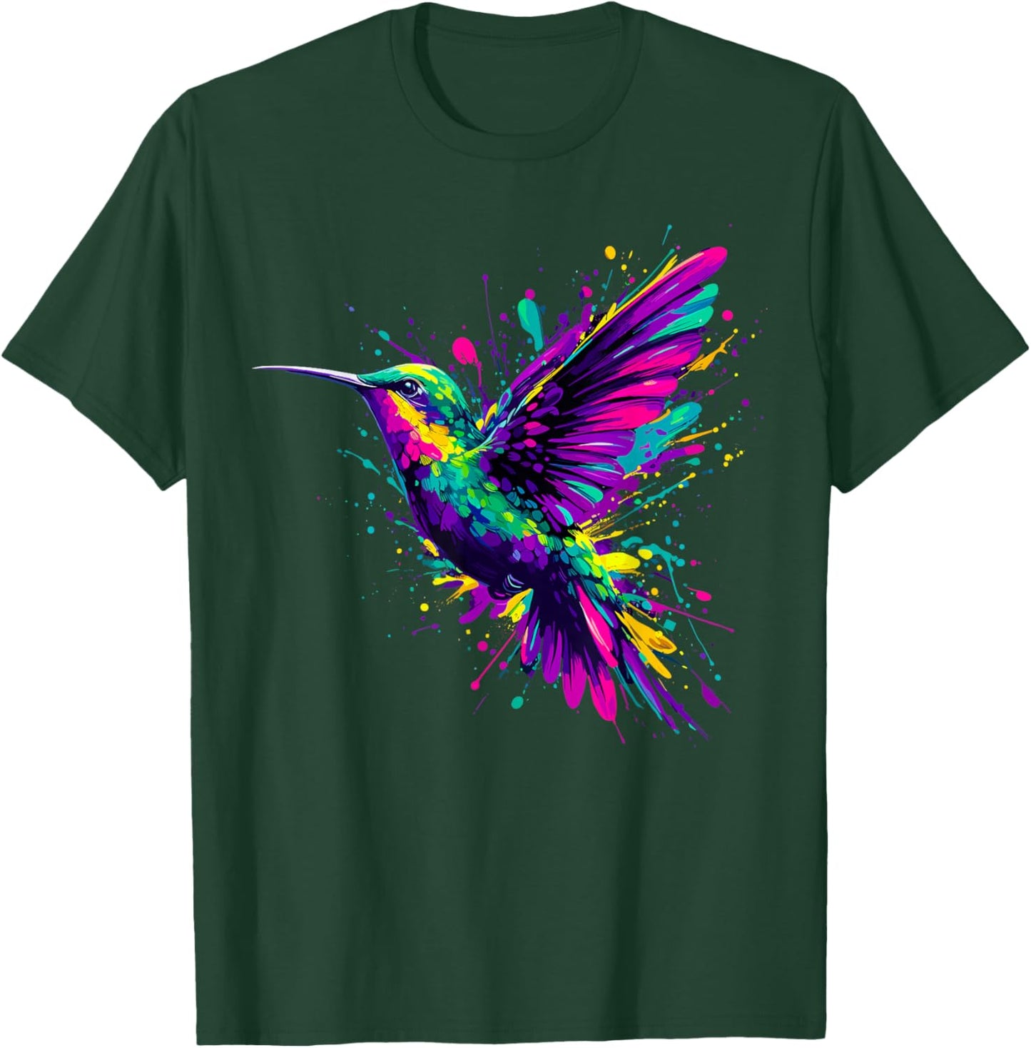 Hummingbird Colorful T-Shirt - T-Shirt | Forest
