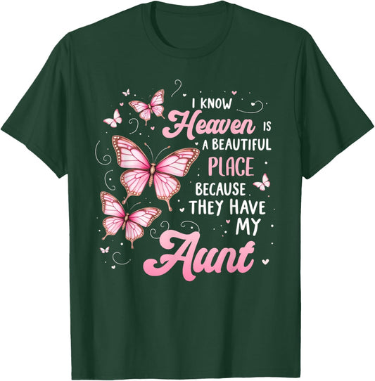 Aunt Is My Guardian Angel In Heaven Memorial Day Men Women T-Shirt - T-Shirt | Forest