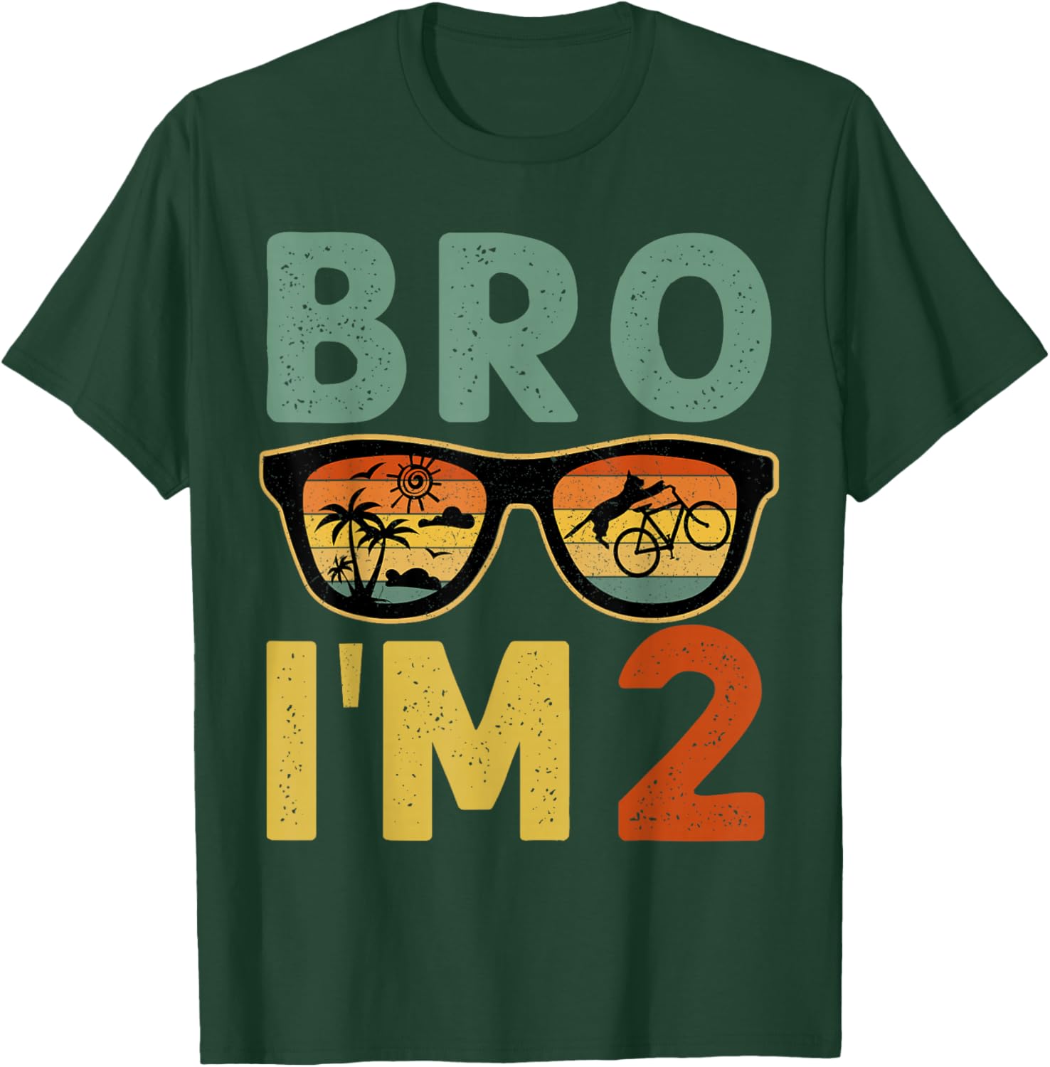 2nd Birthday Boy Bro I’m 2 Year Old Kids Two Bday T-Shirt - T-Shirt | Forest