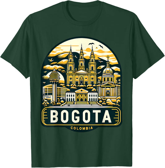 Bogota Colombia City Souvenir Capital Memorabilia Landmarks T-Shirt - T-Shirt | Forest