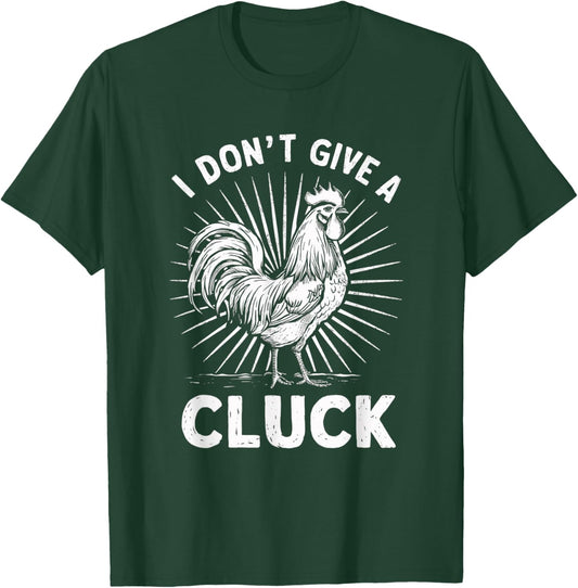 Funny I Don’t Give A Cluck Chicken Vintage Farmer T-Shirt - T-Shirt | Forest