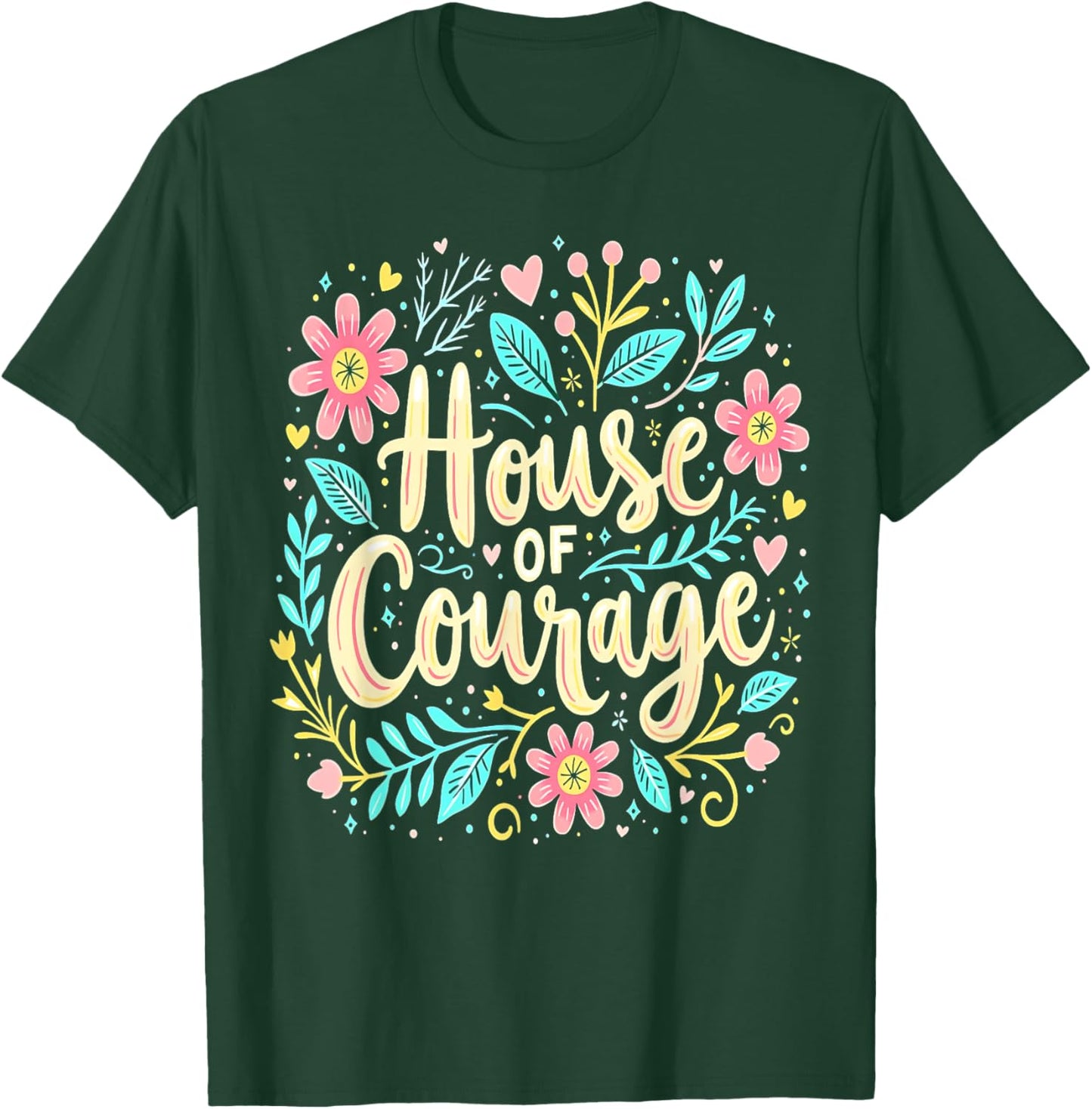 House Of Courage Flowers RCA School Teacher Student T-Shirt - T-Shirt | Forest