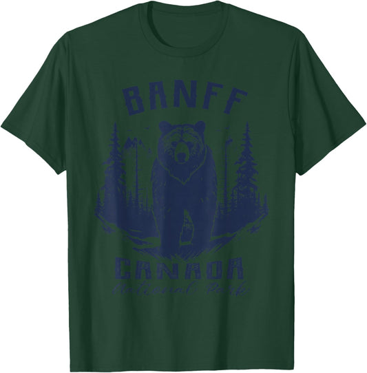 Vintage Banff National Park Canada Souvenir Hiking Camping T-Shirt - T-Shirt | Forest