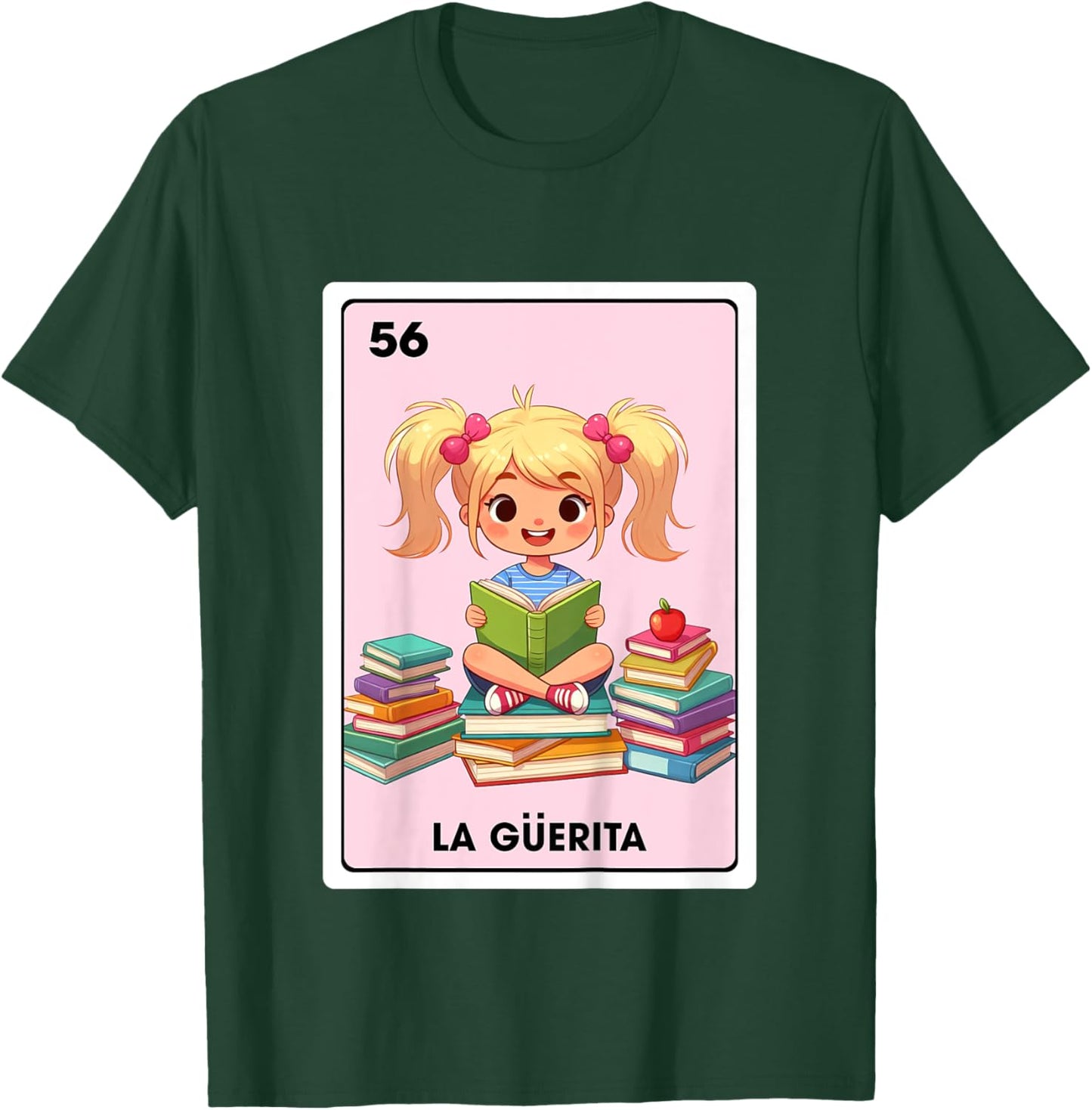 Mexican Blonde Girl Daughter La Guerita Mexican Bingo Card T-Shirt - T-Shirt | Forest
