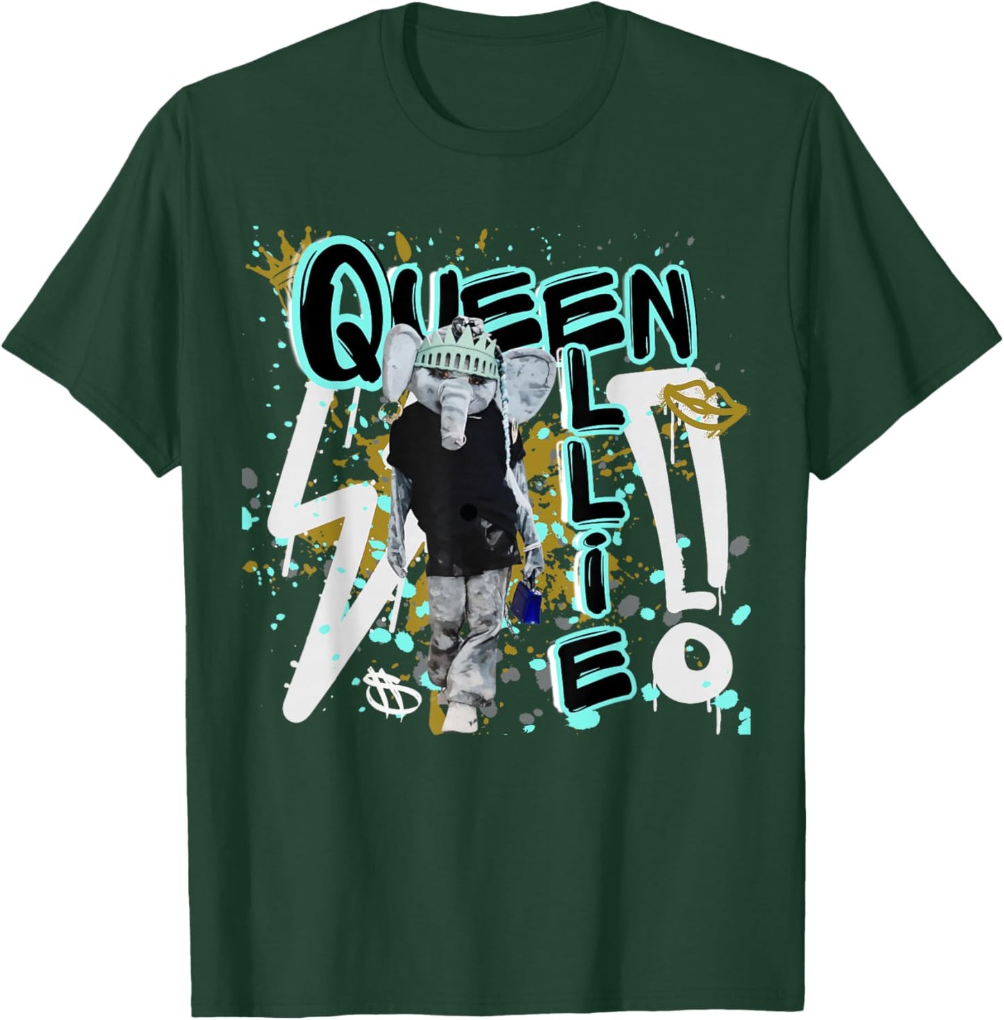 Big Ellie Liberty NY Mascot Graffiti T-Shirt - T-Shirt | Forest