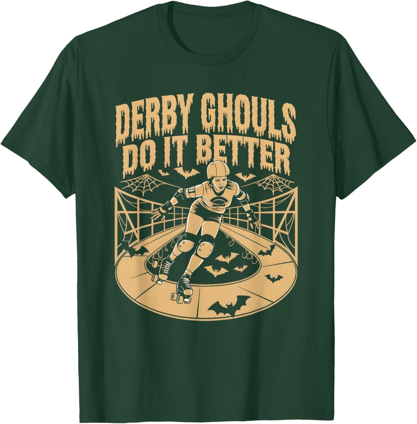 Spooky Roller Derby Enthusiasts -Adults Halloween Derby T-Shirt - T-Shirt | Forest