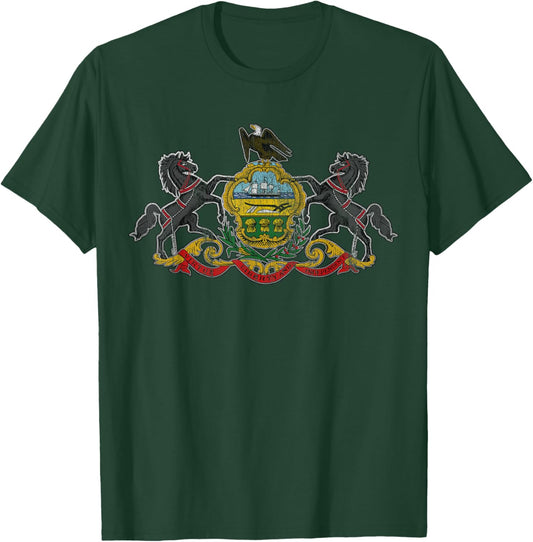 Pennsylvania State Flag T-Shirt - T-Shirt | Forest