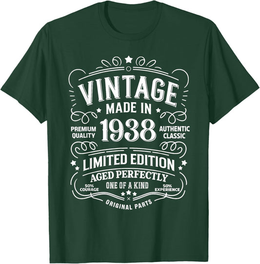 87th Birthday 1938 Birthday Gifts Women T-Shirt - T-Shirt | Forest