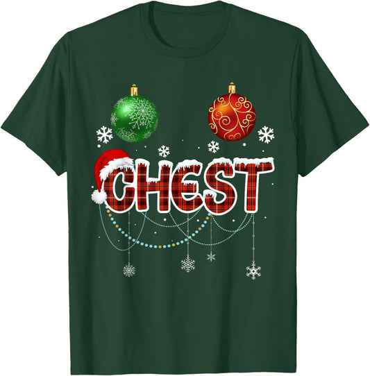 Chest Nuts Matching Chestnuts Funny Christmas Couples Nuts T-Shirt - T-Shirt | Forest