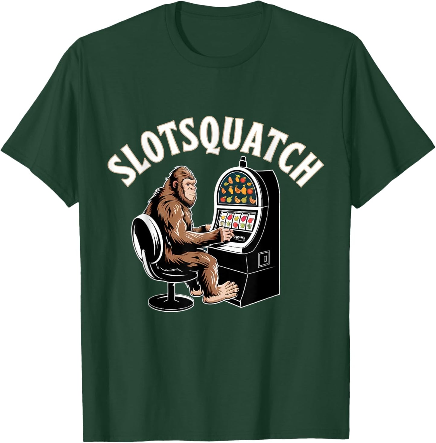 Sasquatch Slot Machine Bigfoot Slots T-Shirt - T-Shirt | Forest